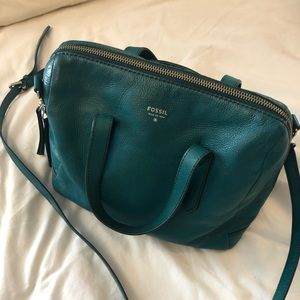 Fossil leather purse teal